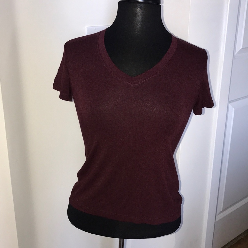 Brandy Melville Maroon Short Sleeve